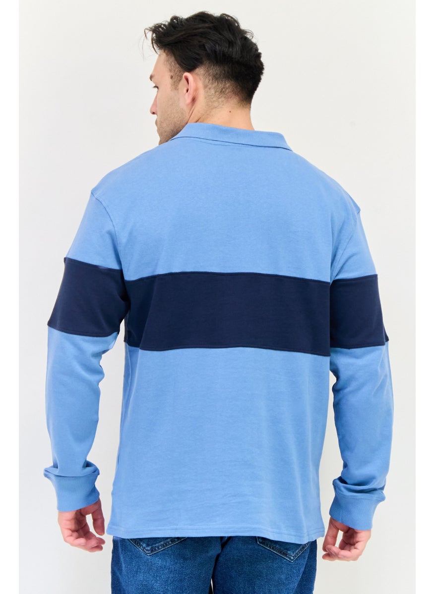 Paul Frank Men Regular Fit Long Sleeve Brand Logo Polo Shirt, Multicolor  - Image 4