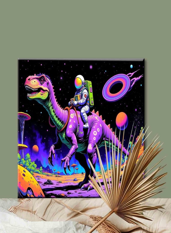 Aihonmin Purple Dinosaur Paint by Number for Adults Beginner,Extraterrestrial Organisms DIY Acrylic Watercolor Painting by Numbers for Beginners 16x20 inch Painting Craft On Canvas Home Decor(without frame) - Image 2