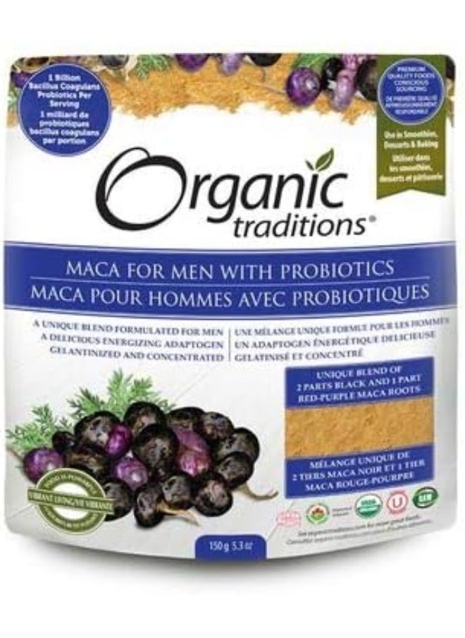 Organic Traditions - Org Traditions Maca Men'S With Probiotics Powder 150G - Image 1
