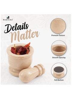 Radicaln Marble Mortar and Pestle Set Verona 2.5" Inches Handmade Spice Grinder for Kitchen Herb Grinder Bowl & Garlic Crusher for Kitchen Accessories - pzsku/Z0463AFBD22261BEC593BZ/45/1741166511/1cc5c853-ffdc-4220-b407-9549750752d3