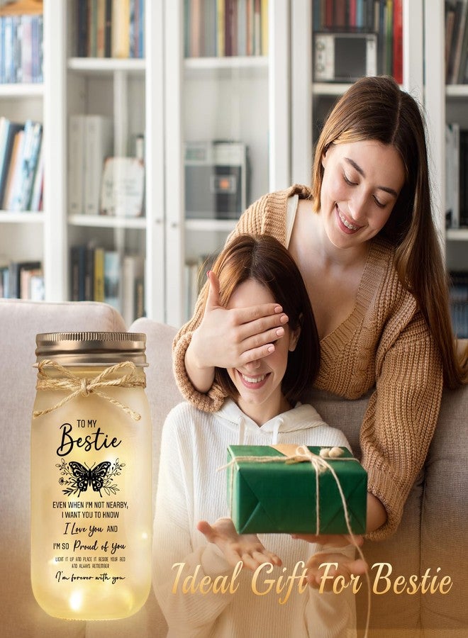 BeneCharm Best Friend Christmas Birthday Gifts for Women, Unique Friendship Gifts for Women Bestie BFF, Christmas Graduation Decorative Jar Light Night Gift for Best Friend Woman - Image 2