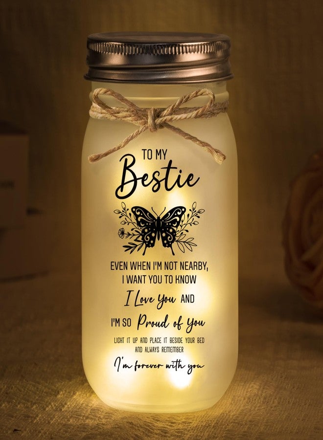 BeneCharm Best Friend Christmas Birthday Gifts for Women, Unique Friendship Gifts for Women Bestie BFF, Christmas Graduation Decorative Jar Light Night Gift for Best Friend Woman - Image 1