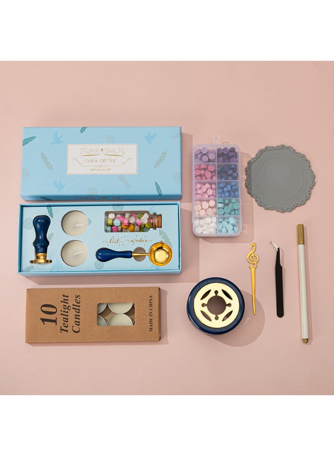 Autonomy New Macaron Fire Lacquer Wax Grain Furnace Seal Hand Account Valentine's Day Birthday Gift Lacquer Seal Full Set - Image 3