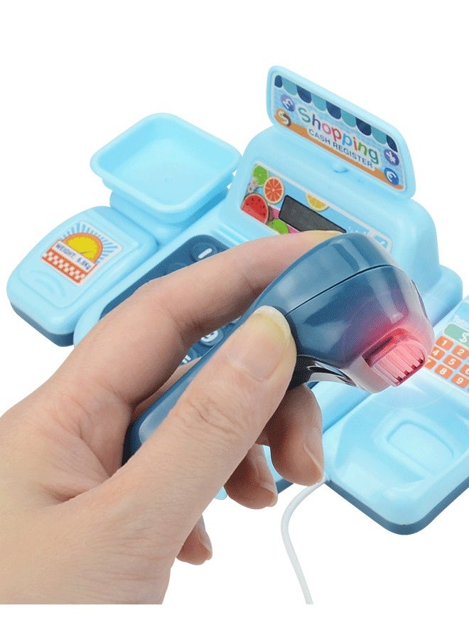 Arabest Cash Register Playset Toy Pretend Play Calculator Cash Register Toy Pretend Play Store with Light  Scanner, Play Money Play Food for Boys & Girls - Image 3