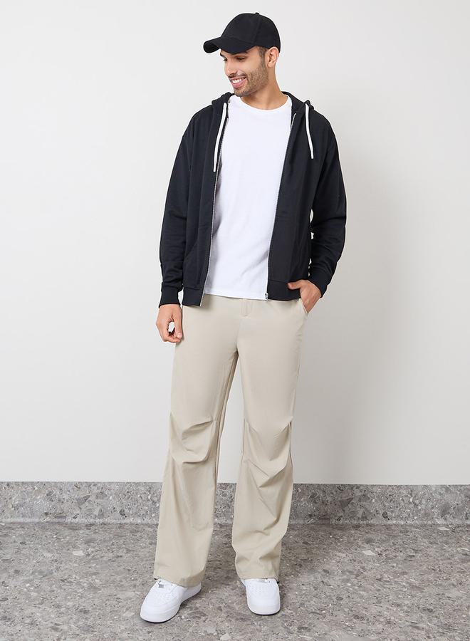 Styli Relaxed Fit Zip Hoodie with Contrast Drawcord - Image 2