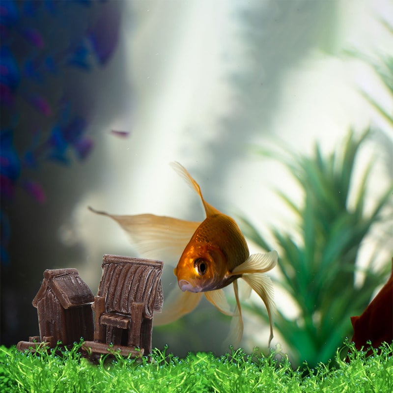 6 Pcs Fish Cottages Ornaments Ceramic Cottages Crafts Aquarium Decorations - Image 3