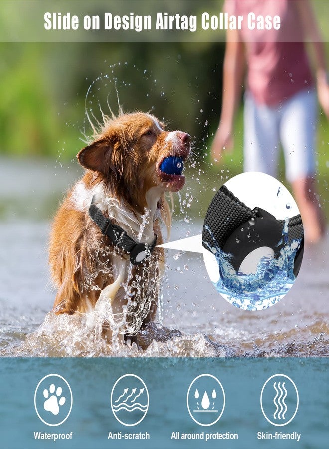SimpleThings Compatible with Airtag Dog Collar, Adjustable Air Tag Dog Collar with Durable Quick Snap Buckle, Imitation Nylon Dog Collar with Waterproof Apple Airtag Holder for Small Dogs (S（6"-16"）, Black) - Image 5