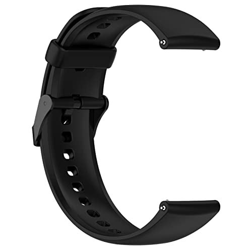 Disscool Replacement Wrist Bands Compatible with Realme watch 3/2/2 Pro, Adjustable Soft Silicone Wrist Strap with Quick Release Compatible with Realme watch S(Black) - Image 2