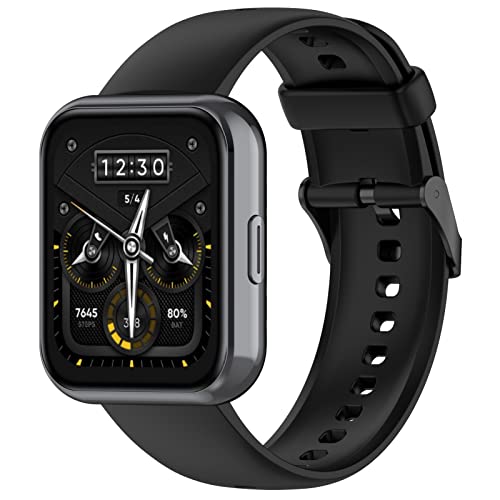 Disscool Replacement Wrist Bands Compatible with Realme watch 3/2/2 Pro, Adjustable Soft Silicone Wrist Strap with Quick Release Compatible with Realme watch S(Black) - Image 3