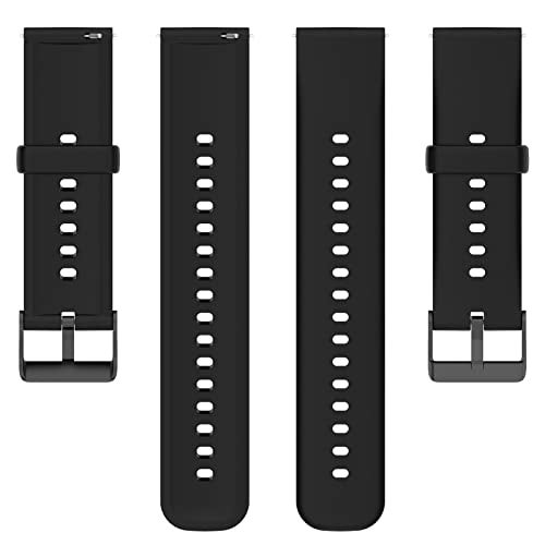 Disscool Replacement Wrist Bands Compatible with Realme watch 3/2/2 Pro, Adjustable Soft Silicone Wrist Strap with Quick Release Compatible with Realme watch S(Black) - Image 5