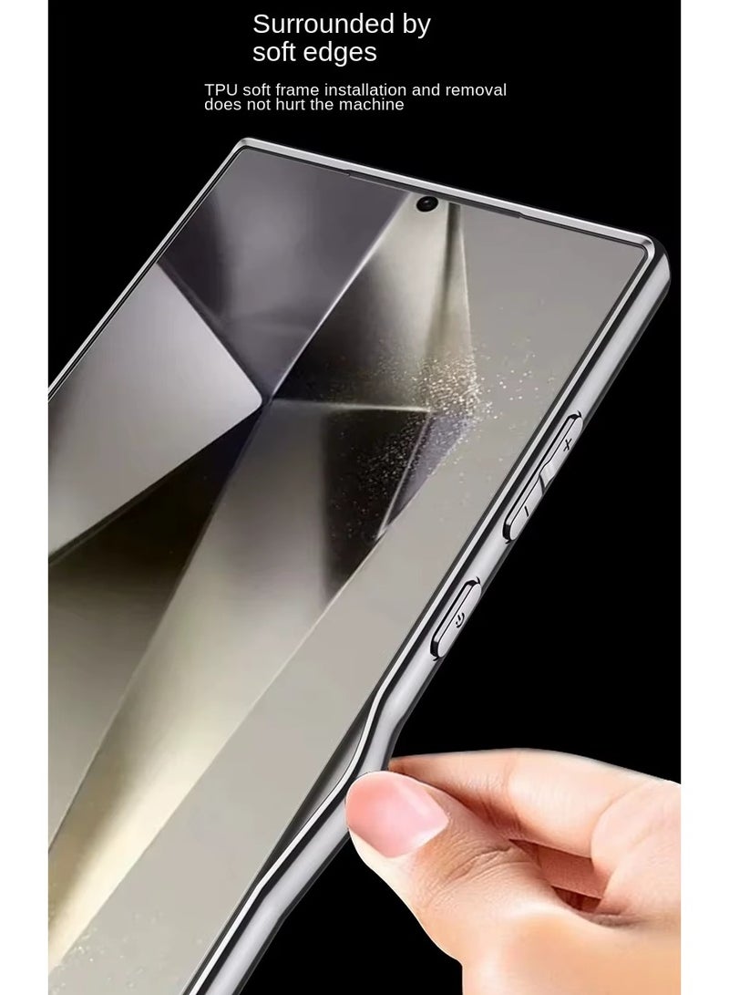 GKK Luxury Leather Case for Samsung Galaxy S25 Ultra (2025) ,Electroplated with Camera Protected and Pen Slot Design Support Wireless Charging - Pen Not Included  - Image 3