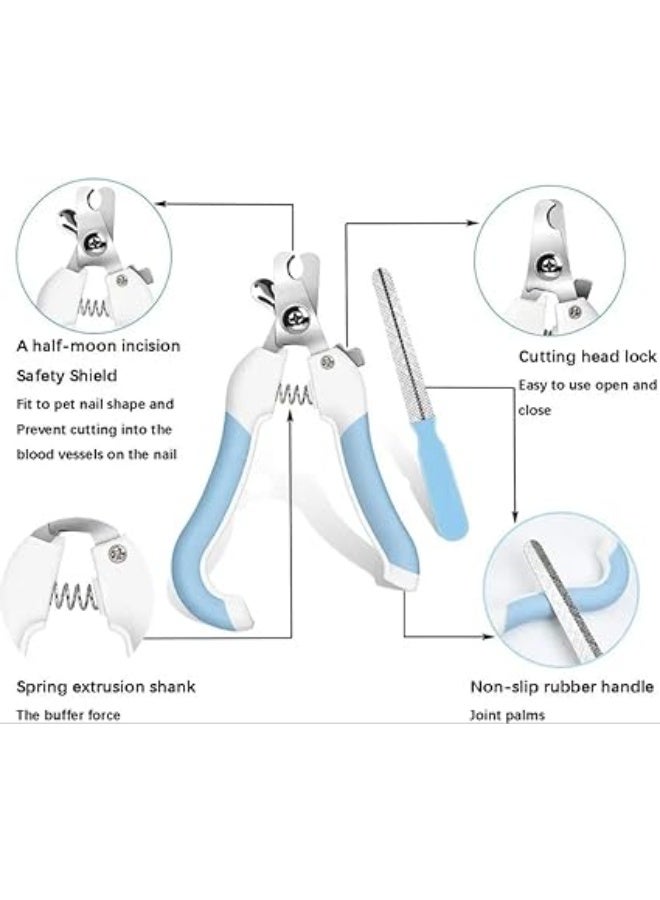 Nail Clipper for Dogs and Cats, Dog Nail Trimmer with Nail File, Stainless Steel Nail Clipper, Dogs and Cats Nail Clippers with Safety Guard - Image 4