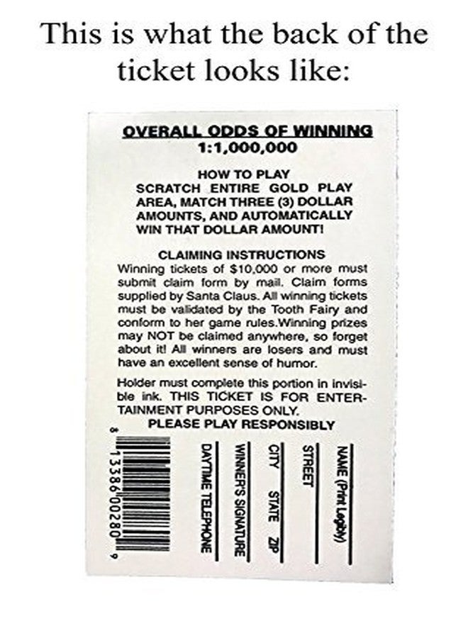 TheGag Fake Lottery Tickets 30 Pack-Big Winners that Look Like Real Scratch Off Tickets Phoney Gag Gift - Image 2