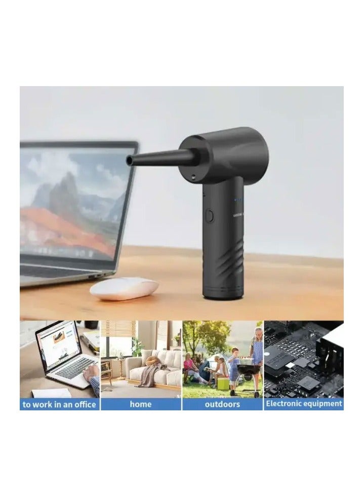 GREEN LION Air Duster / Cordless / Portable/ Lightweight Design / Powerful Vacuum and Air Blower / Widely Compatible / ABS Material / Rechargeable / Strong Wind / Consistent Airflow / Blower - Black - Image 3