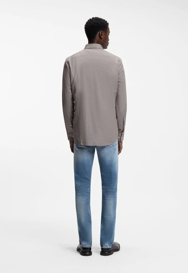 هوجو Slim-fit shirt in cotton and linen