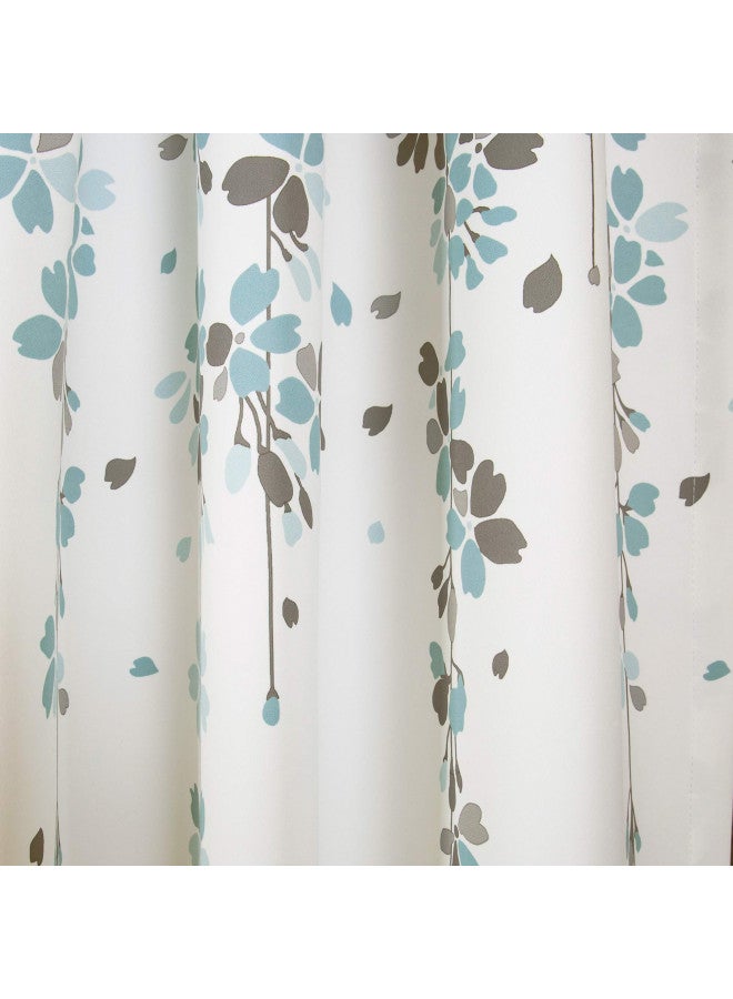 Lush Decor Lush Decor Weeping Flowers Darkening Window Curtains Panel Set for Living, Dining Room, Bedroom (Pair), 52"W x 84"L, Blue & Gray  - Image 2