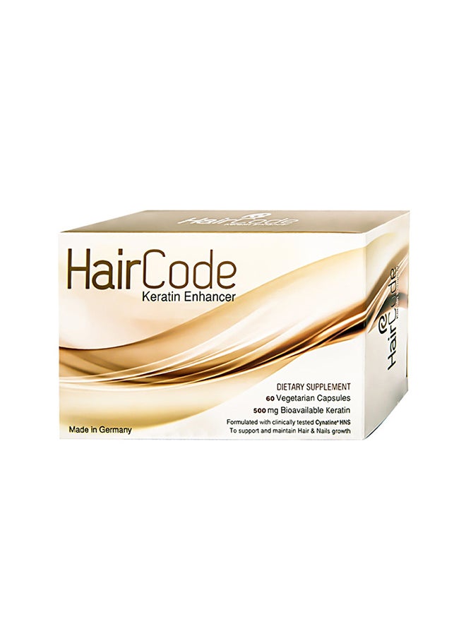 HairCode كبسولات تعزيز الكيراتين 60 كبسولة 