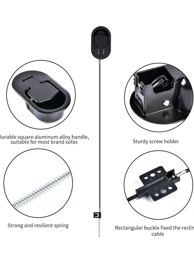 Y&D - 2Pcs Sofa Recliner Pull Cables Replacement，Recliner Chair Couch Release Lever Handle，Compatible with Ashley and Most Brands(D ring) - Image 1