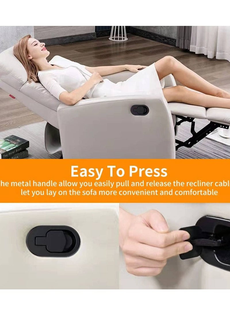 Y&D - 2Pcs Sofa Recliner Pull Cables Replacement，Recliner Chair Couch Release Lever Handle，Compatible with Ashley and Most Brands(D ring) - Image 1