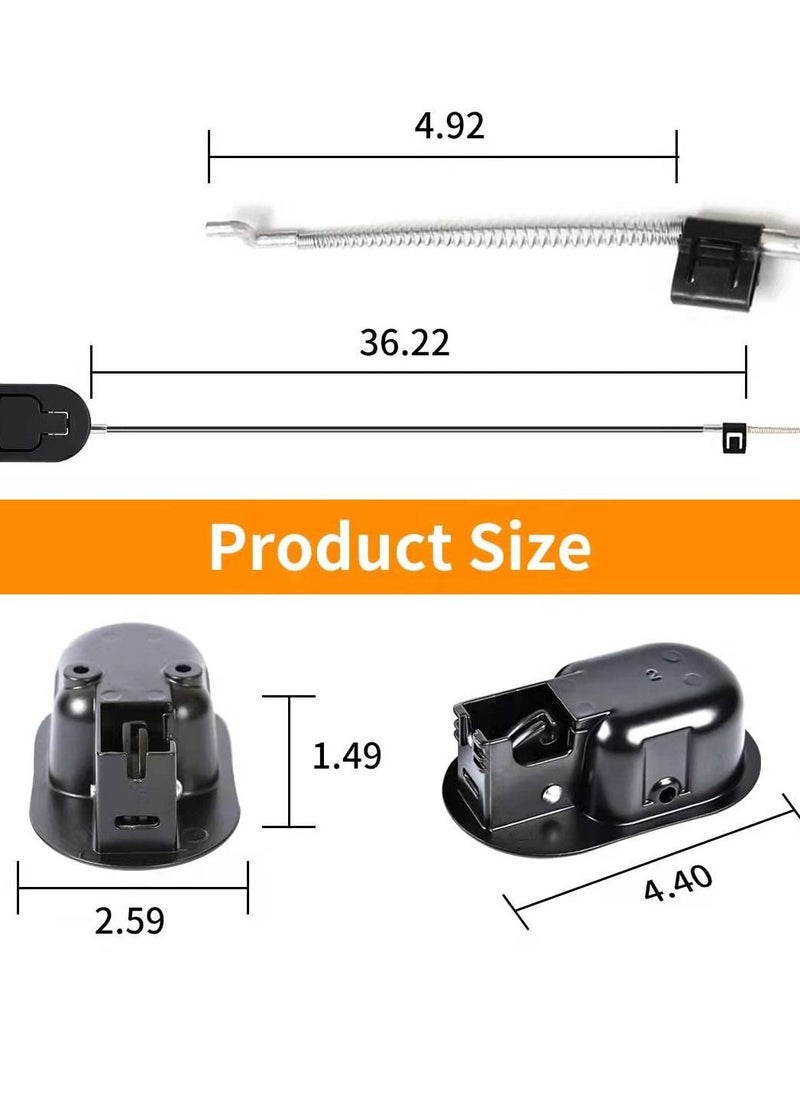 Y&D - 2Pcs Sofa Recliner Pull Cables Replacement，Recliner Chair Couch Release Lever Handle，Compatible with Ashley and Most Brands(D ring) - Image 1