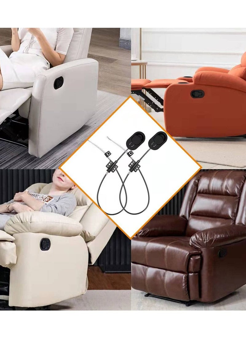 Y&D - 2Pcs Sofa Recliner Pull Cables Replacement，Recliner Chair Couch Release Lever Handle，Compatible with Ashley and Most Brands(D ring) - Image 1