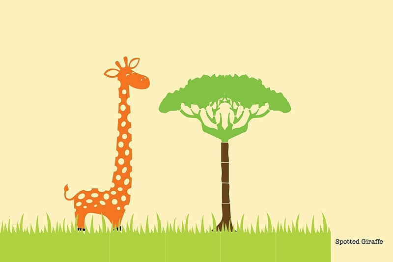 Berger Paints Berger Easy Clean Spotted Plastic Giraffe Stencil 16.53 x 11.69 inches (Multi, Pack of 1) - Image 3