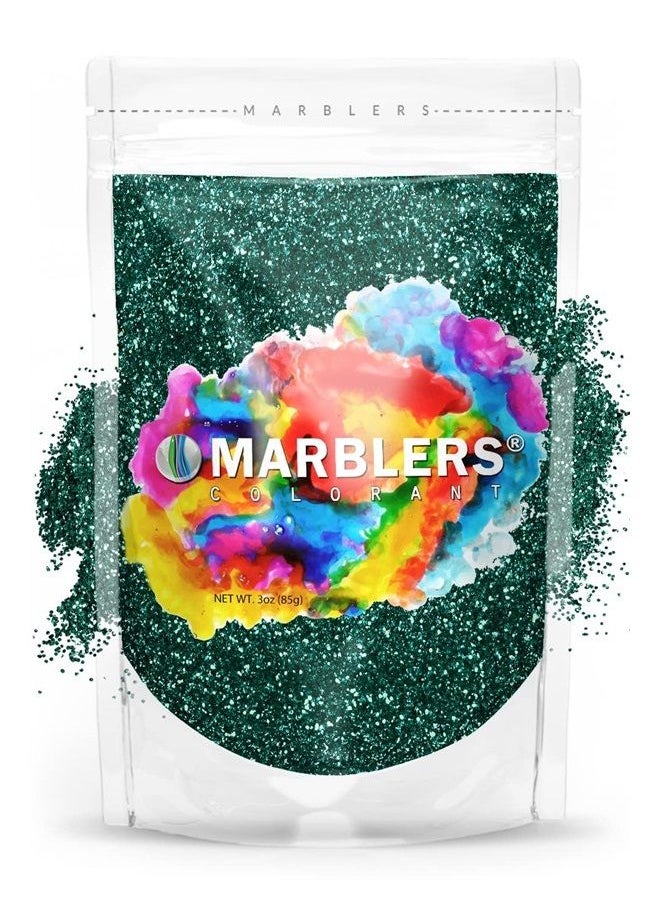 MARBLERS Twinkle Glitter [Green Garnet] 3oz (85g) | Fine | Non-Toxic, Vegan, Cruelty-Free | Face, Body, Eyeshadow, Hair, Festival, Party Makeup | Nail Art, Polish | Resin, Tumbler, Slime, Craft  - Image 1