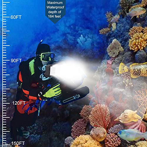 Suptig Video Lighting Dive Light Underwater Lights 72 Led Lights Compatible for Gopro Canon Nikon Pentax Panasonic Sony Samsung SLR Cameras 5 Kinds of Illuminating Colors Waterproof 147ft(45m) Black - Image 5