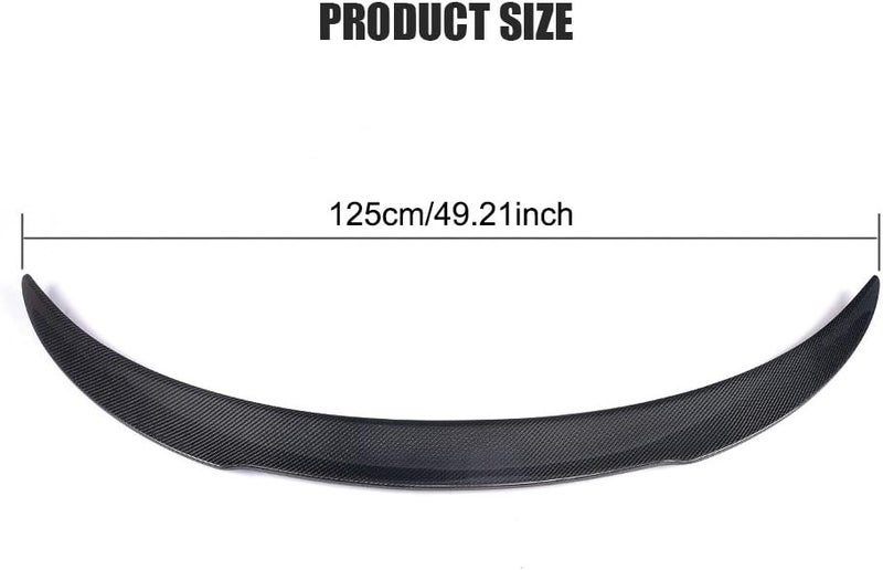 DEMULAX Carbon Fiber Rear Trunk Spoiler for Mercedes-Benz C63 AMG - Image 2