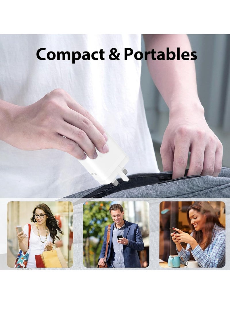 100W Type C Fast Wall Charger Compatible with Oneplus 15/14/13/12/12R/11/Nord N30/N20/N10 /10 PRO/9 PRO/8/8T/7/7T PRO/6T/5 5T/3/3t/Nord N100/N200/N300/Nord 2 /CE2 and Compatible with Oppo Reno 15/14F/13/12/11/10/9/Find X9/X8/X7/X6/X5 and Realme 16/15/15X/14/13/12/11/10/C85/C71/C61 - Image 3