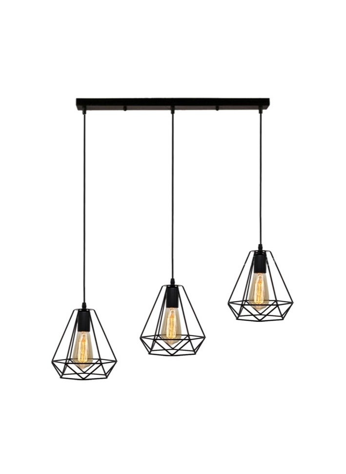 Cluc Diamond Fit Line Chandelier  - Black  - Image 1