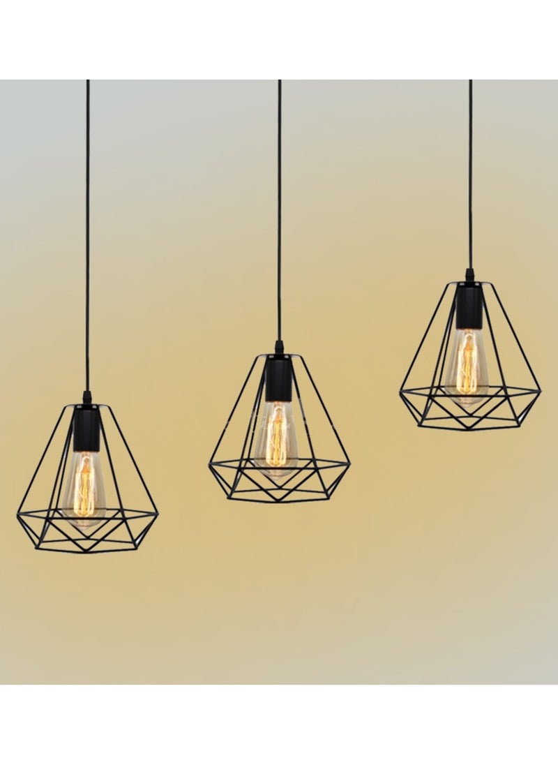 Cluc Diamond Fit Line Chandelier  - Black  - Image 3