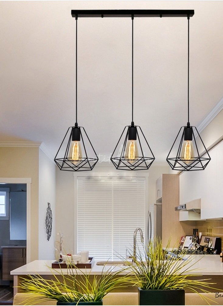Cluc Diamond Fit Line Chandelier  - Black  - Image 2