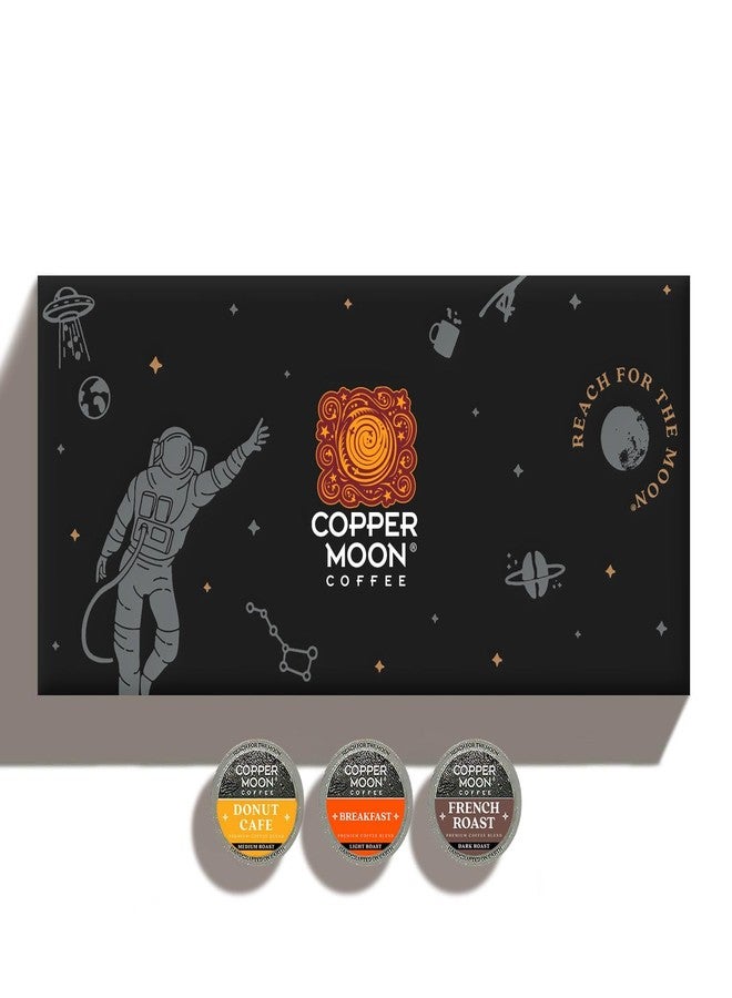 Copper Moon Single Serve Coffee Pods For Keurig K-Cup Brewers, Flavored Variety Pack (Breakfast, Donut Cafe, French Roast), 60 Count - Image 1