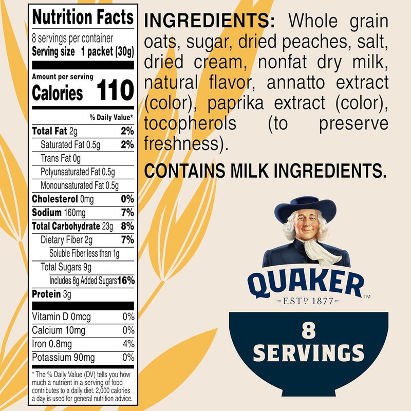 Quaker Instant Oatmeal Peaches & Cream - Image 5