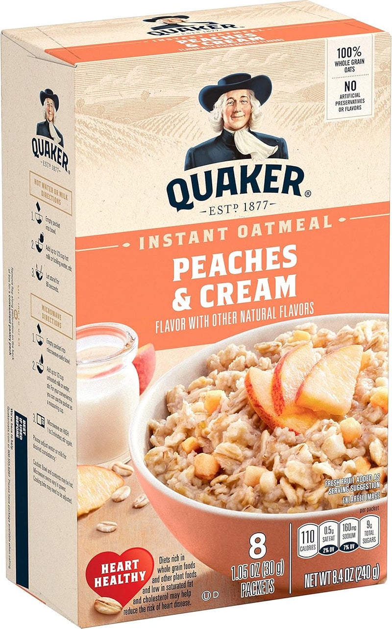 Quaker Instant Oatmeal Peaches & Cream - Image 1