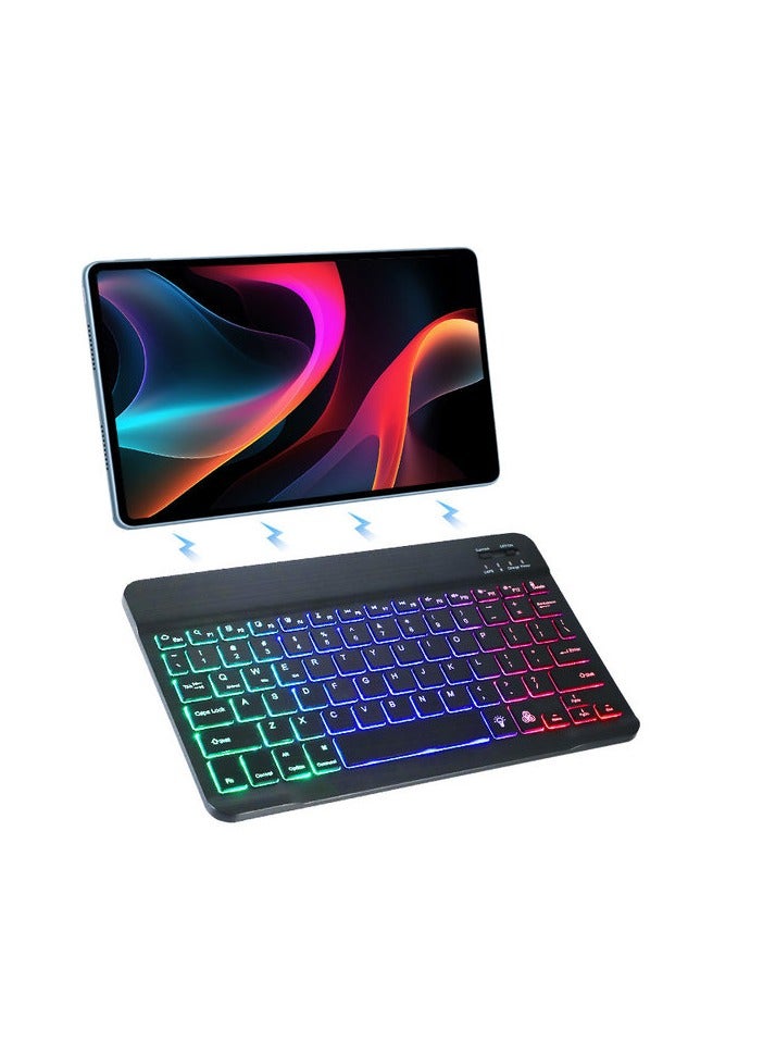 Necomi Bluetooth Keyboard For Ipad With Spacious Keys And 7-Color Backlight For Maximum Typing Comfort, Compatible With All Bluetooth-Enabled Devices  - Image 1