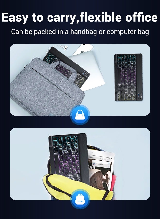 Necomi Bluetooth Keyboard For Ipad With Spacious Keys And 7-Color Backlight For Maximum Typing Comfort, Compatible With All Bluetooth-Enabled Devices  - Image 4
