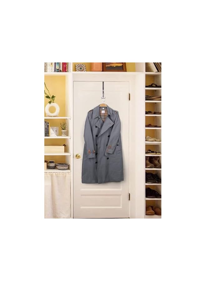 S-TOP 2 Packs Over The Door Hooks – Heavy Duty Stainless Steel Door Hanger for Coats, Robes - Image 3
