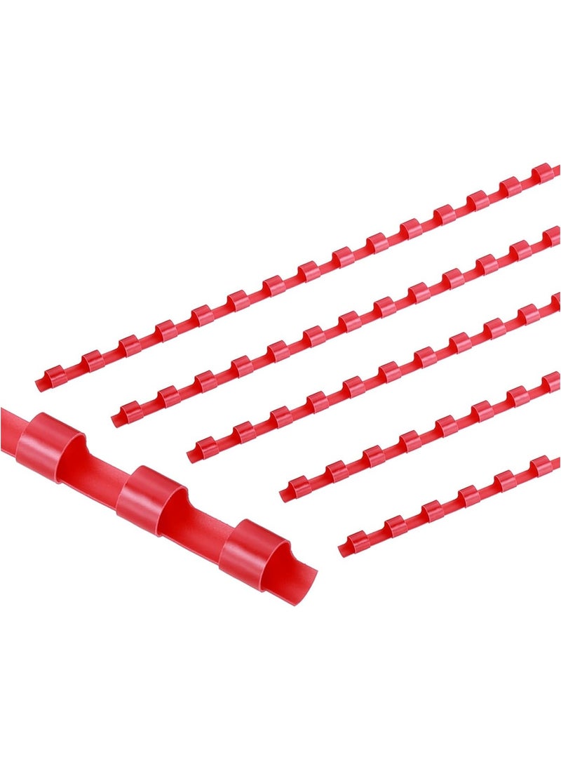 ATLAS - 100-Piece Plastic Binding Combs 8mm Width Red - Image 1
