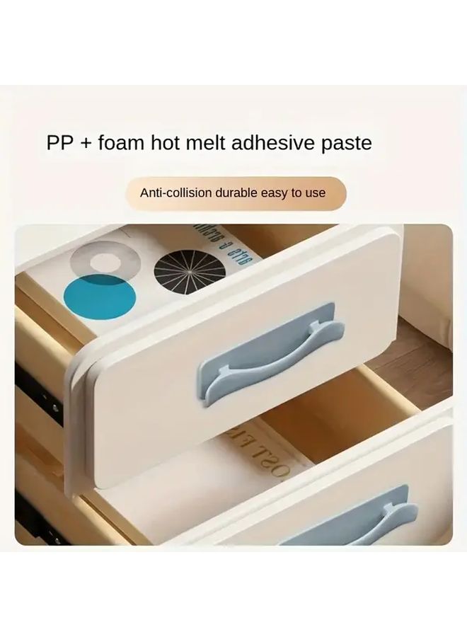 2 Pcs Ivory White Adhesive No Drill Door Handles Heavy Duty Sticky Door Clips For Glass Sliding Doors Wardrobes Freezers Kitchen Cabinets Windows Damage Free Installation DIY High Quality Surface Finish Minimalist Design - Image 4