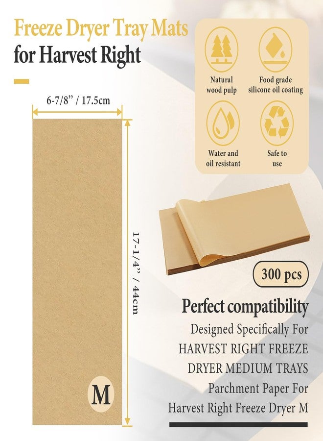 Iffitya 300 PCS Freeze Dryer Tray Mats for Harvest Right Dryer - Freeze Dryer Parchment Paper Set for Medium Trays - Non-Stick Baking Mats One-Off Parchment Paper Harvest Right Accessories (17" x 6.8") - Image 2