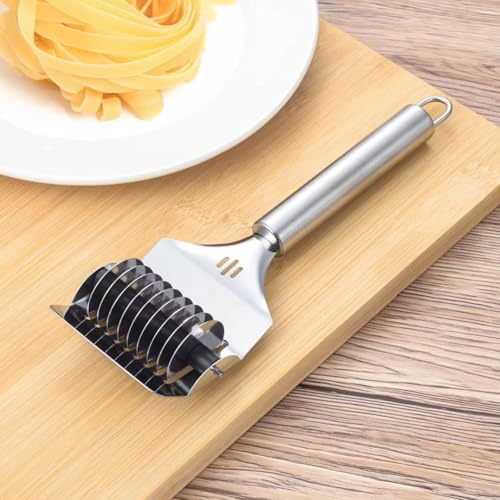 DS ENTERPRISE Noodle Cutter Pasta Spaghetti Maker Lattice Roller Docker Dough Wheel Cutter for Baking, Pizza, Cookies, Puff Pastry – Kitchen Gadget for Cooking Tools with Hanging Loop (A++) - Image 1