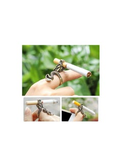 Generic Dragon Finger Ring Design Cigarette Holder for Men and Women, Gold Color  - Image 3