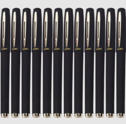 BaoKe Gel Ink Pens Rollerball Pens 0.5mm Medium Line, Box of 12 Pack, PC1828A (Blue) - Image 2