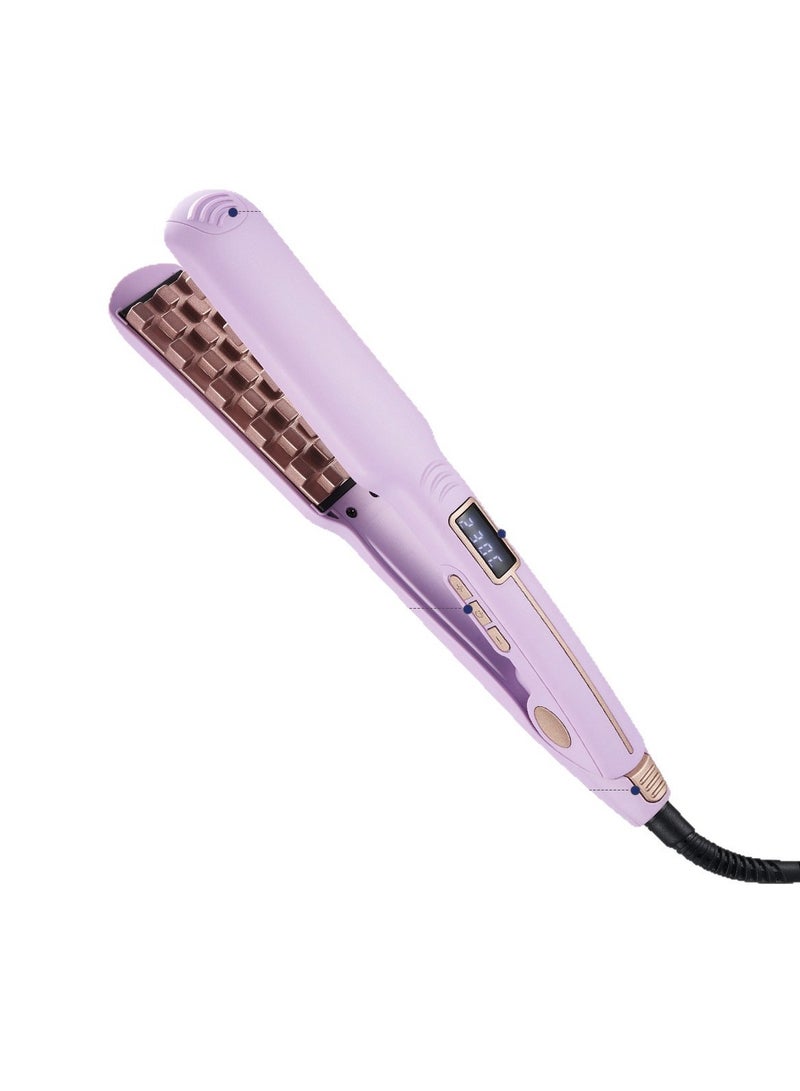 عام مكواة شعر مستقيمة بقبضة مريحة وفتحات شبكية - أداة متعددة الوظائف لرفع الجذور وتنعيم الشعر، بتقنية الأيونات السالبة وإعدادات حرارة قابلة للتعديل - Image 1