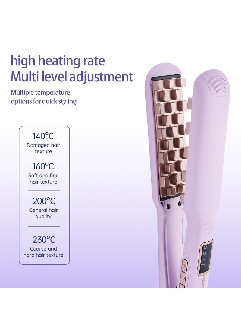 عام مكواة شعر مستقيمة بقبضة مريحة وفتحات شبكية - أداة متعددة الوظائف لرفع الجذور وتنعيم الشعر، بتقنية الأيونات السالبة وإعدادات حرارة قابلة للتعديل - Image 2
