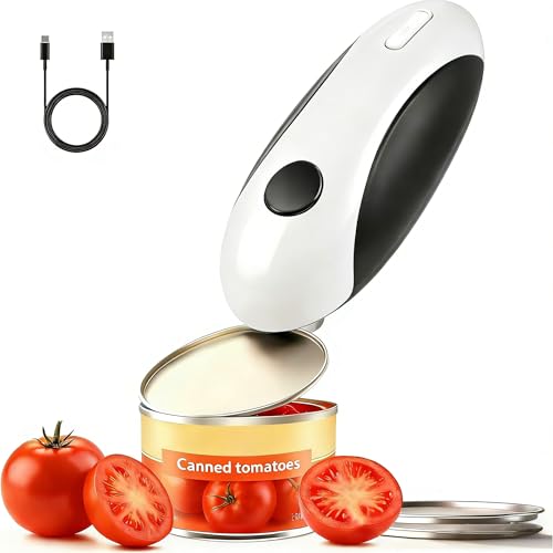 ZEUSORA Electric Can Openers in 2026 Automatic Can Opener Electric with Rechargeable The Can Opener Creates A Smooth Edge Making It The Best Gift for Seniors And Kids White - Image 1