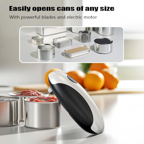 ZEUSORA Electric Can Openers in 2026 Automatic Can Opener Electric with Rechargeable The Can Opener Creates A Smooth Edge Making It The Best Gift for Seniors And Kids White - Image 3