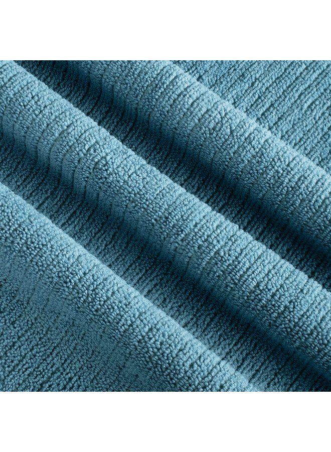 POLYTE Premium Microfiber All-Purpose Ribbed Terry Kitchen Towel, 12 Pack (Blue, Gray, Teal, 16x28 in) - Image 2